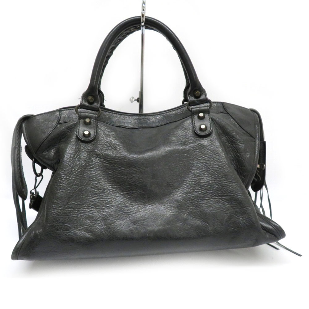 Balenciaga Bag 2way Tote Shoulder Black Bag View 2